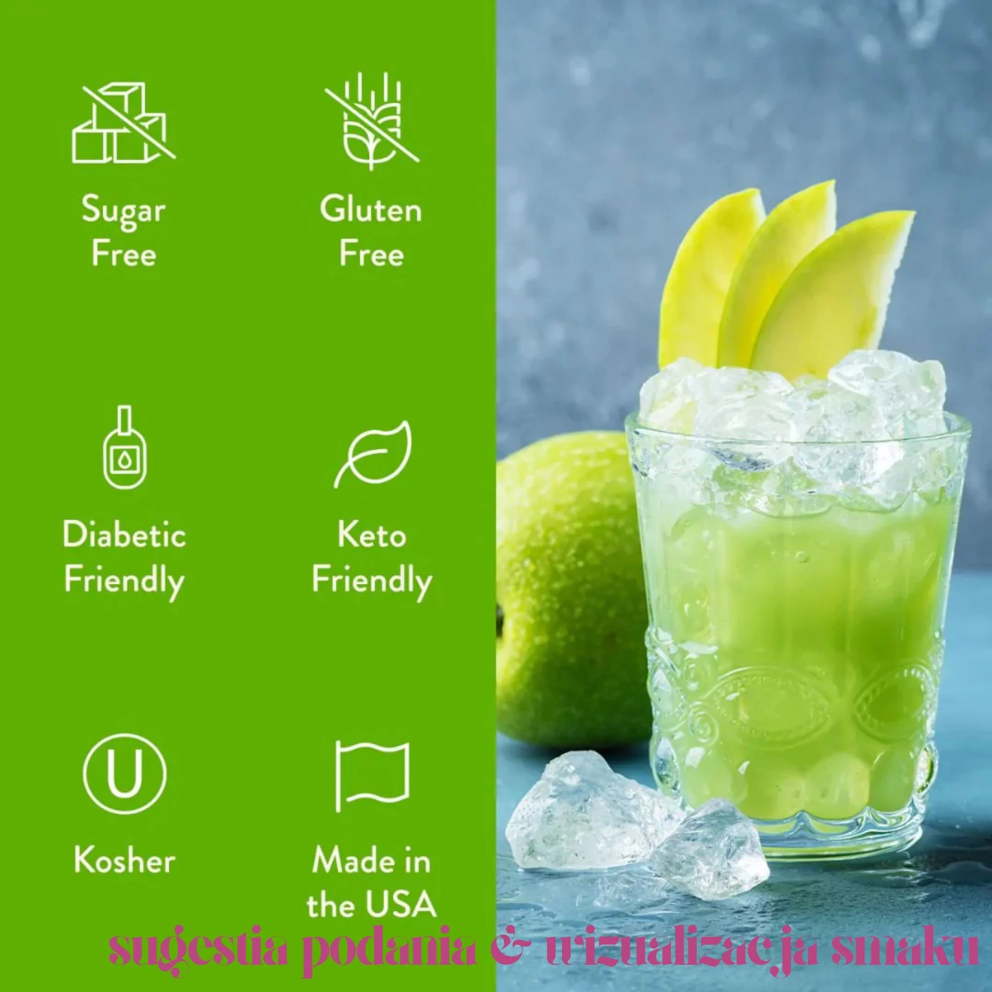 Jordan's Skinny Syrups Dragon™ Sour Green Apple - syrop do kawy i deserów, bez cukru i kalorii (Kwaśne Zielone Jabłko) - Image 3