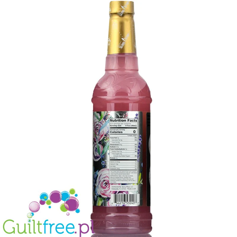Jordan's Skinny Syrups Flavor Infusion Blueberry Lavender syrop zero kalorii (Jagoda & Lawenda) - Image 2