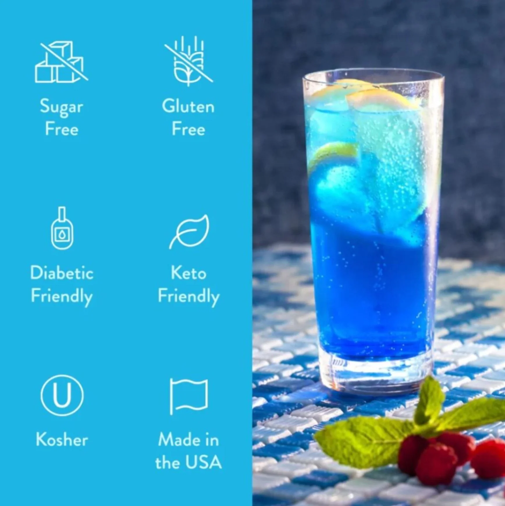 Jordan's Skinny Syrups Genie - syrop zero kalorii bez cukru, smak Błękitna Malina - Image 7