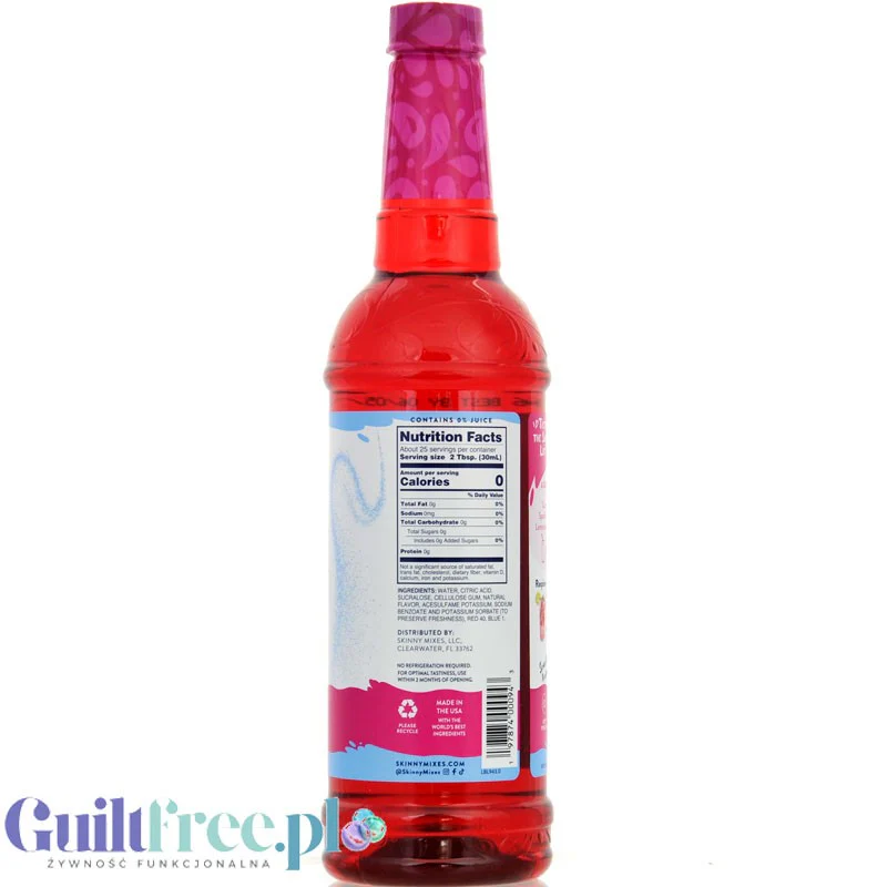 Jordan's Skinny Syrups Raspberry 0kcal - syrop do herbaty, Malina - Image 4