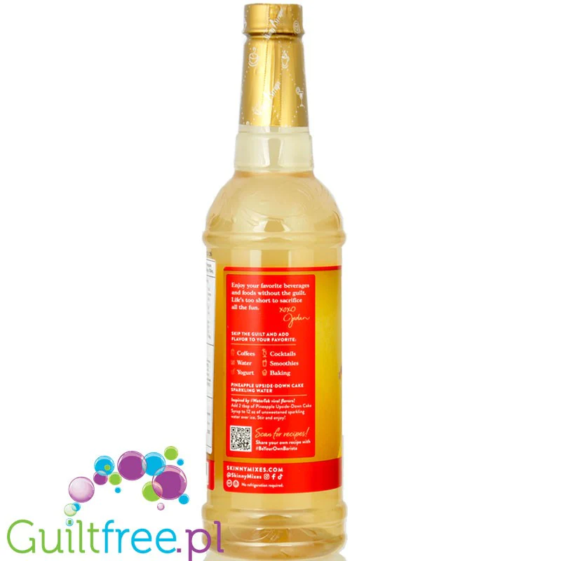 Jordan's Skinny Syrups Pineapple Upside - Down Cake - syrop zero kcal bez cukru o smaku ciasta ananasowego - Image 2
