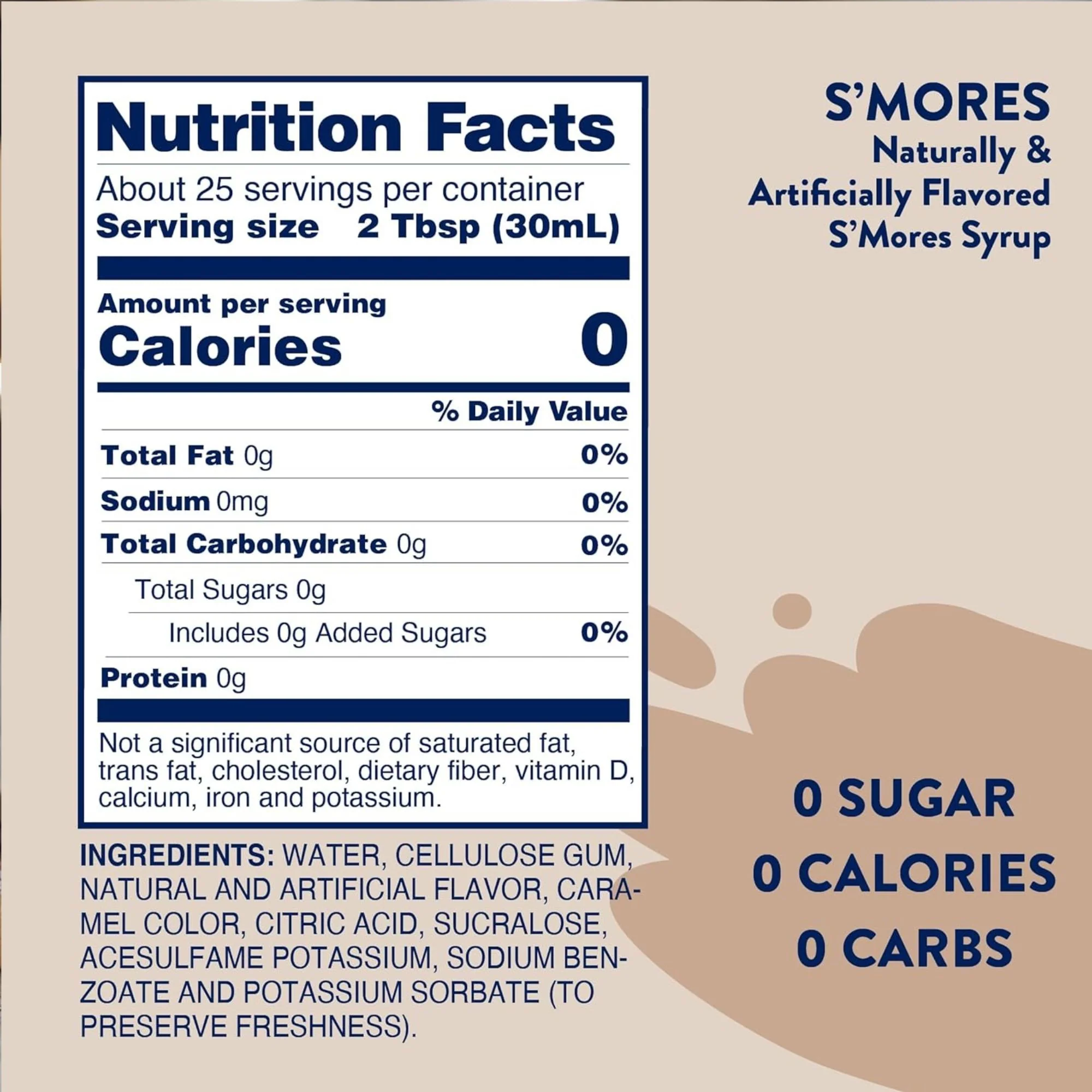 Jordan's Skinny Syrups S'mores - syrop zero kalorii do kawy o smaku pieczonych pianek marshmallow - Image 3