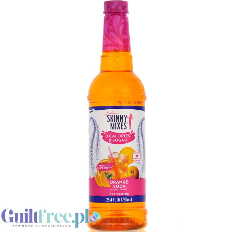 Jordan's Skinny Mixes Orange Soda - syrop do napojów bez cukru i kalorii o smaku lemoniady pomarańczowej
