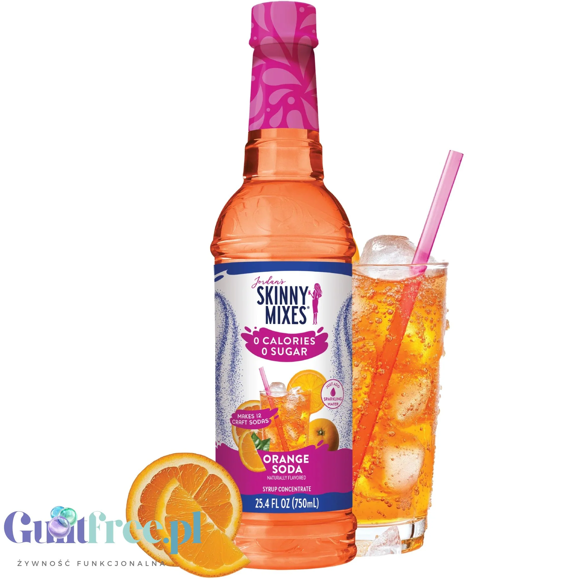 Jordan's Skinny Mixes Orange Soda - syrop do napojów bez cukru i kalorii o smaku lemoniady pomarańczowej - Image 7