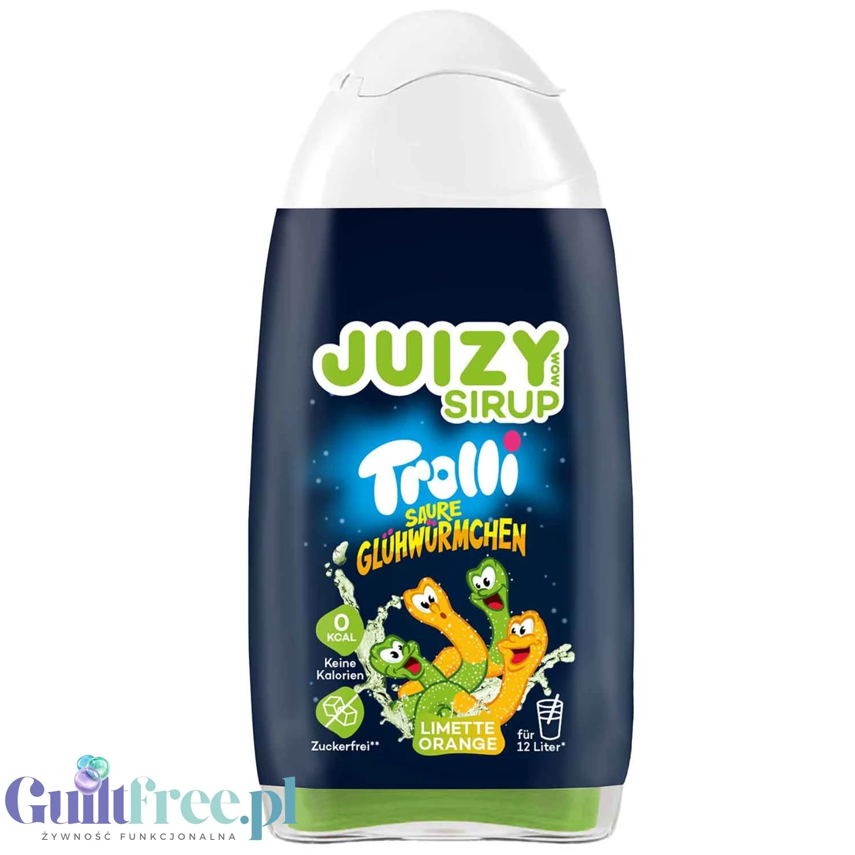 Juizy Trolli Saure Sirup Limette Orange - koncentrat do napojów bez cukru, kwaśna Limonka & Pomarańcza