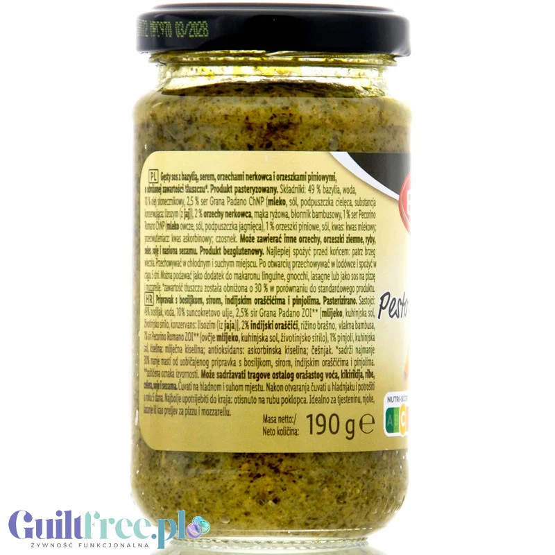 Kania Low Fat Pesto alla Genovese - zielone pesto z bazylii o obniżonej o obniżonej zawartości tłuszczu - Image 6