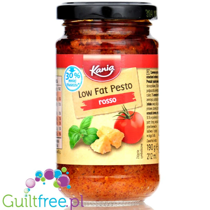 Kania Low Fat Pesto Rosso - czerwone pesto z suszonymi pomidorami, parmezanem i nerkowcami 30% mniej tłuszczu