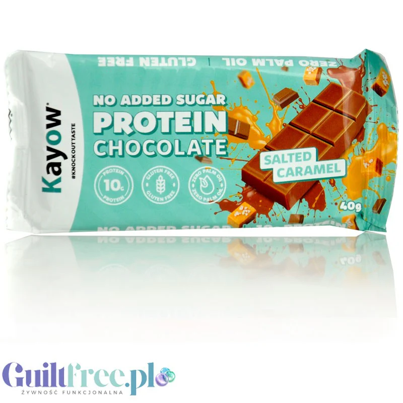 Kayow Protein Chocolate Salted Caramel - proteinowa czekolada bez dodatku cukru o smaku solonego karmelu - Image 3