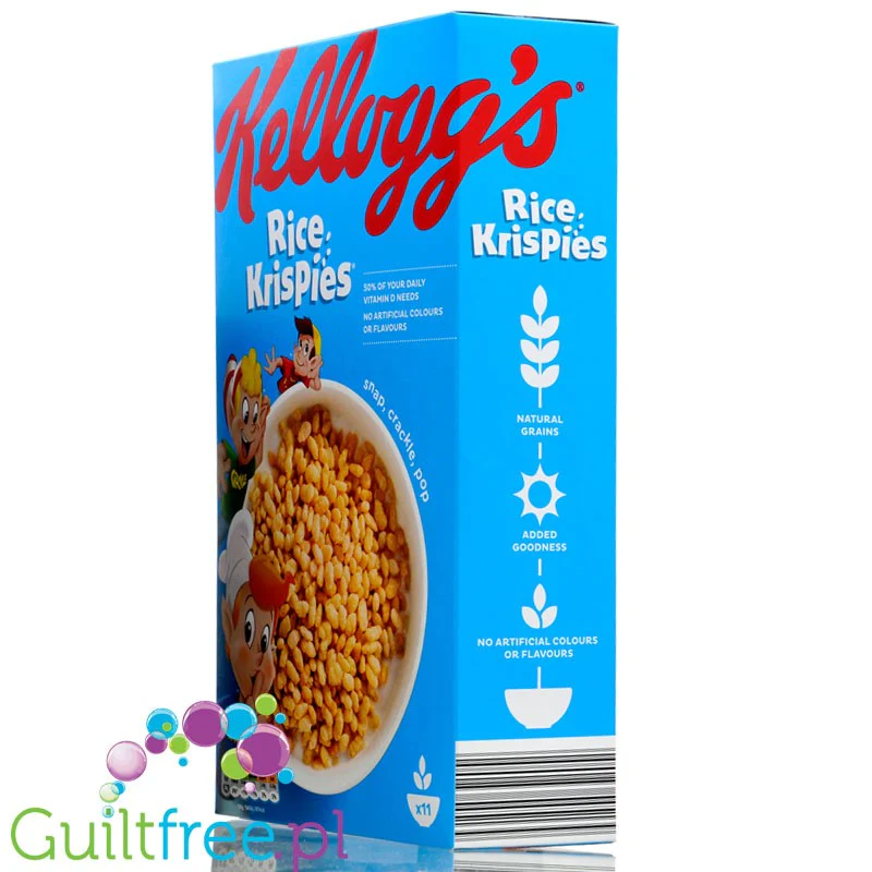 Kellogg's Rice Krispies Cereal - ryżowe prażone płatki śniadaniowe tylko 7g cukru - Image 3