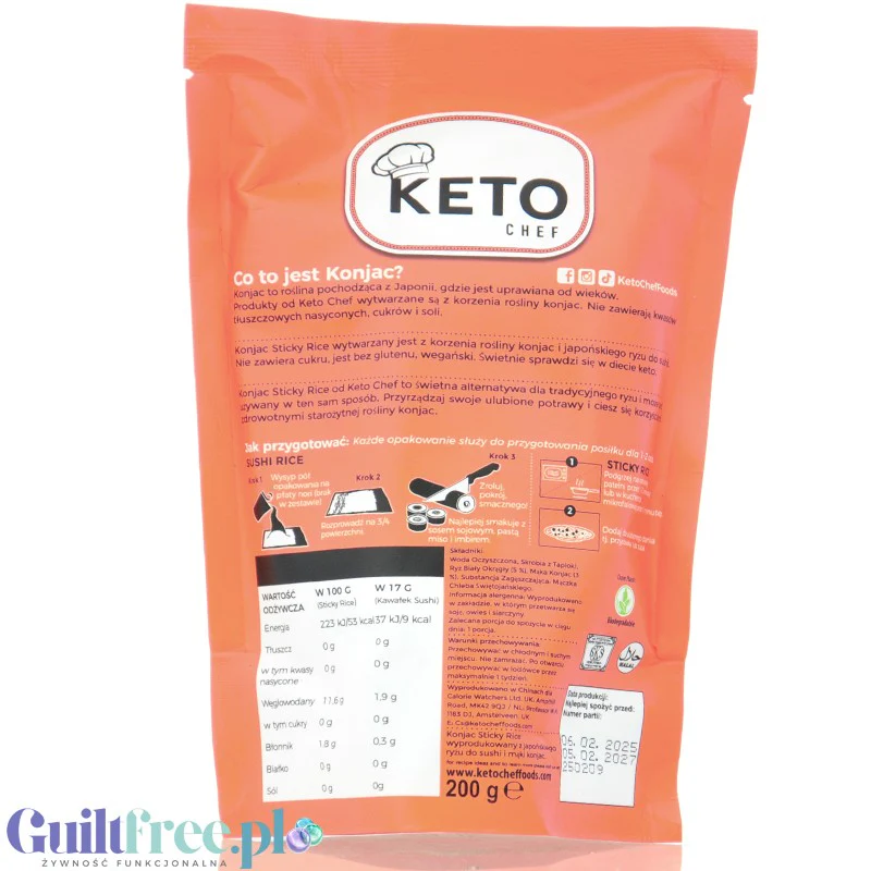 Keto Chef Organic Konjac Penne - bio makaron shirataki 9kcal, formuła bezzapachowa - Image 2