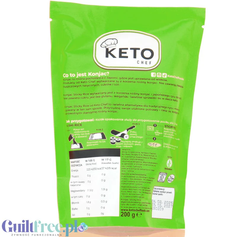 Keto Chef Organic Konjac Thai Style - bio makaron shirataki 9kcal, formuła bezzapachowa - Image 2