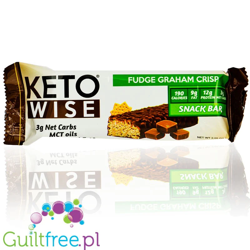 Keto Wise Snack Bar Fudge Graham Crisp - keto baton z MCT bez maltitolu 190kcal