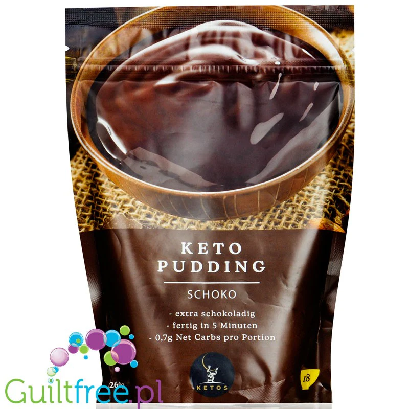 Ketos Keto Pudding Chocolate - czekoladowy keto budyń z erytrolem 0,7g węglowodanów