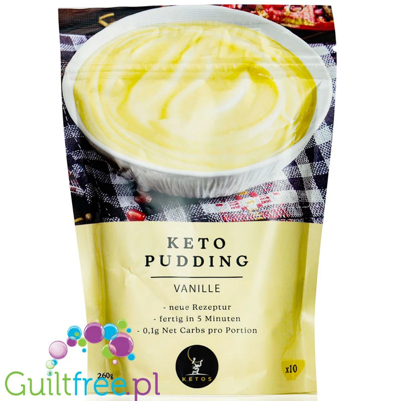 Ketos Keto Pudding Vanilla - waniliowy budyń z erytrolem 0,1g węglowodanów