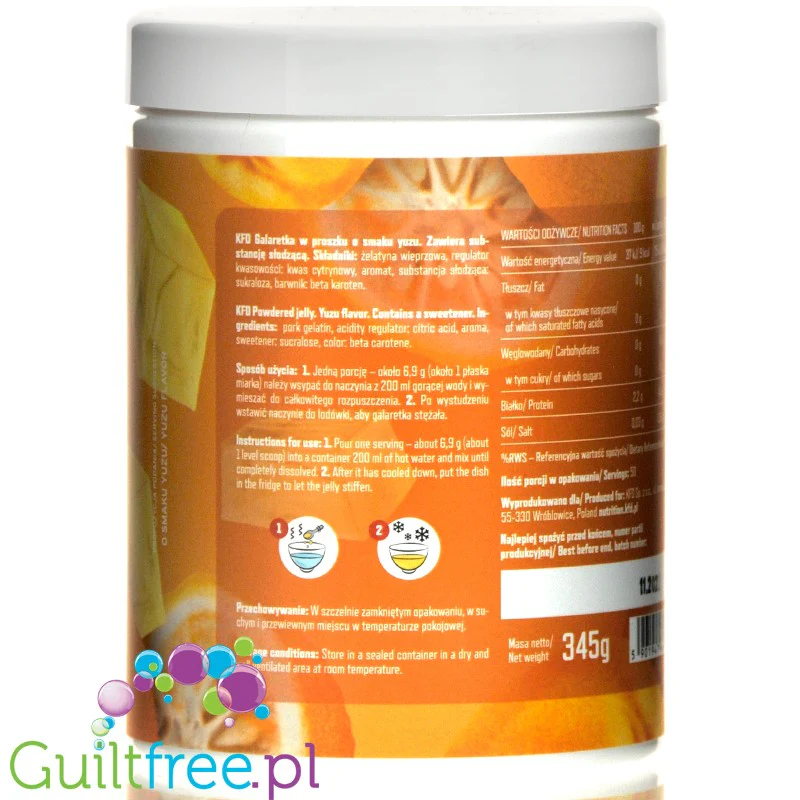 KFD Dietetyczna Galaretka Yuzu, 50 porcji x 18kcal - Image 2
