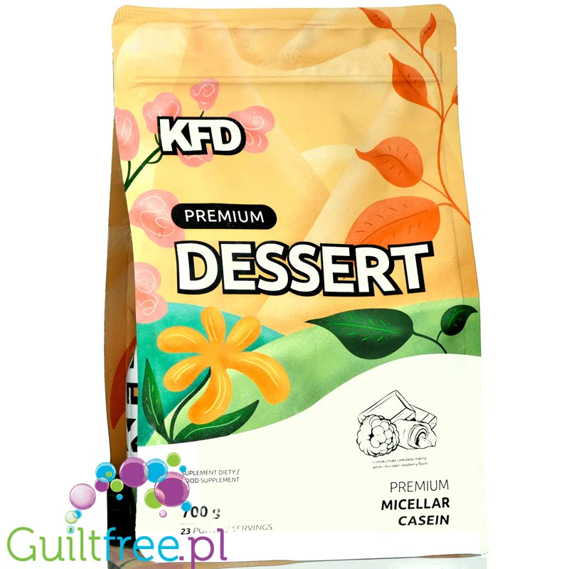 KFD Premium Protein Dessert Casein White Chocolate & Raspberry - kazeina o smaku białej czekolady z malinami