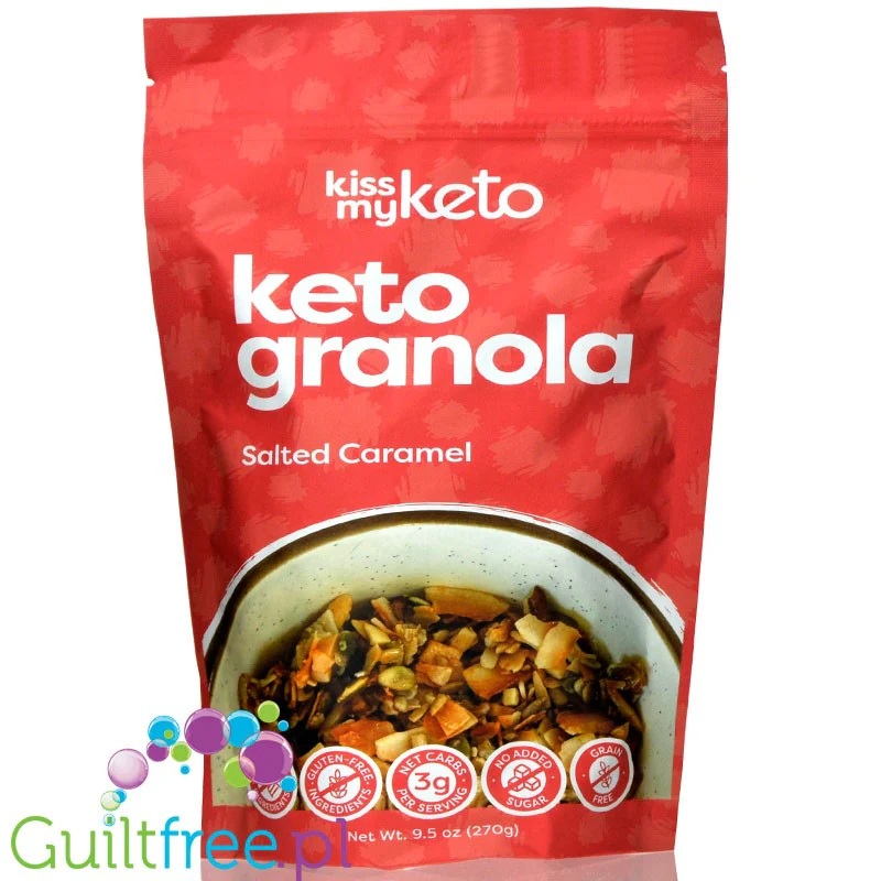 Kiss My Keto Granola, Salted Caramel - keto granola śniadaniowa, Pekany & Solony Karmel - Image 2