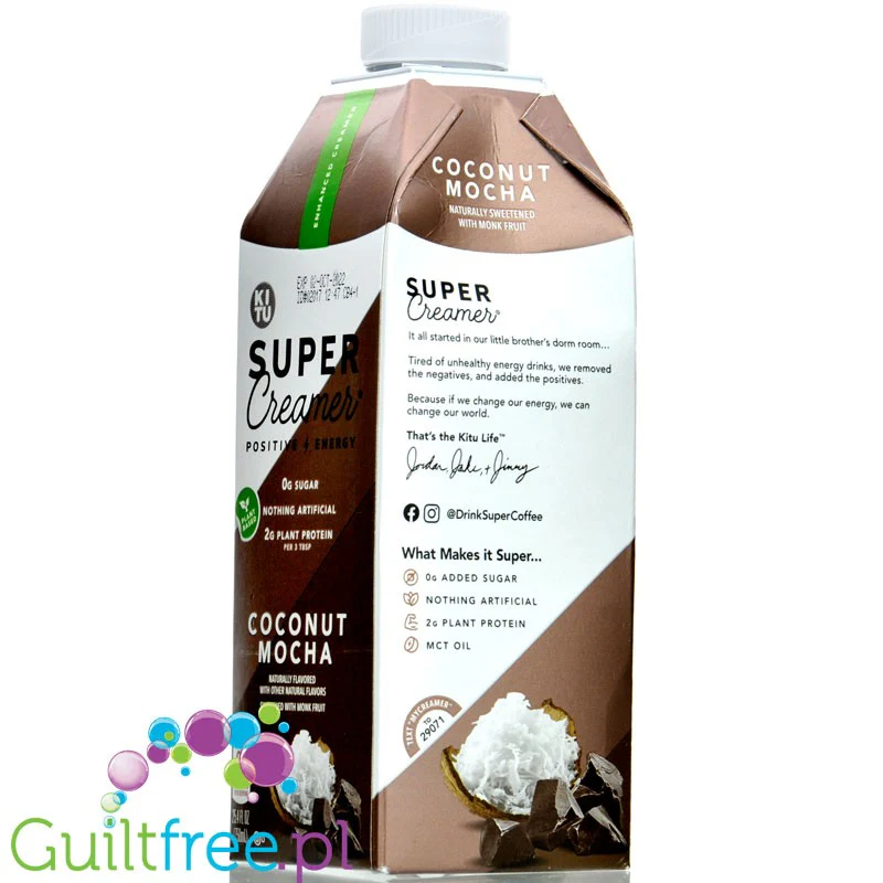 Kitu Super Creamer Plant, Coconut Mocha - wegański keto zabielacz do kawy z MCT, bez cukru - Image 4