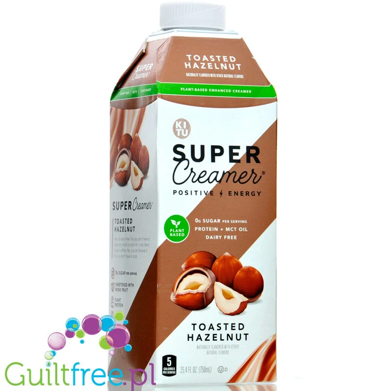 Kitu Super Creamer Plant, Toasted Hazelnut - wegański keto zabielacz do kawy z MCT, bez cukru