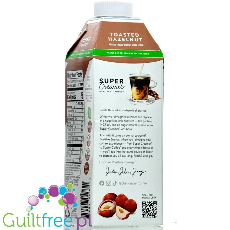 Kitu Super Creamer Plant, Toasted Hazelnut - wegański keto zabielacz do kawy z MCT, bez cukru - Image 3