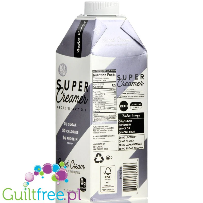 Kitu Super Creamer, Sweet Cream - bezlaktozowy keto zabielacz do kawy z MCT, bez cukru - Image 2