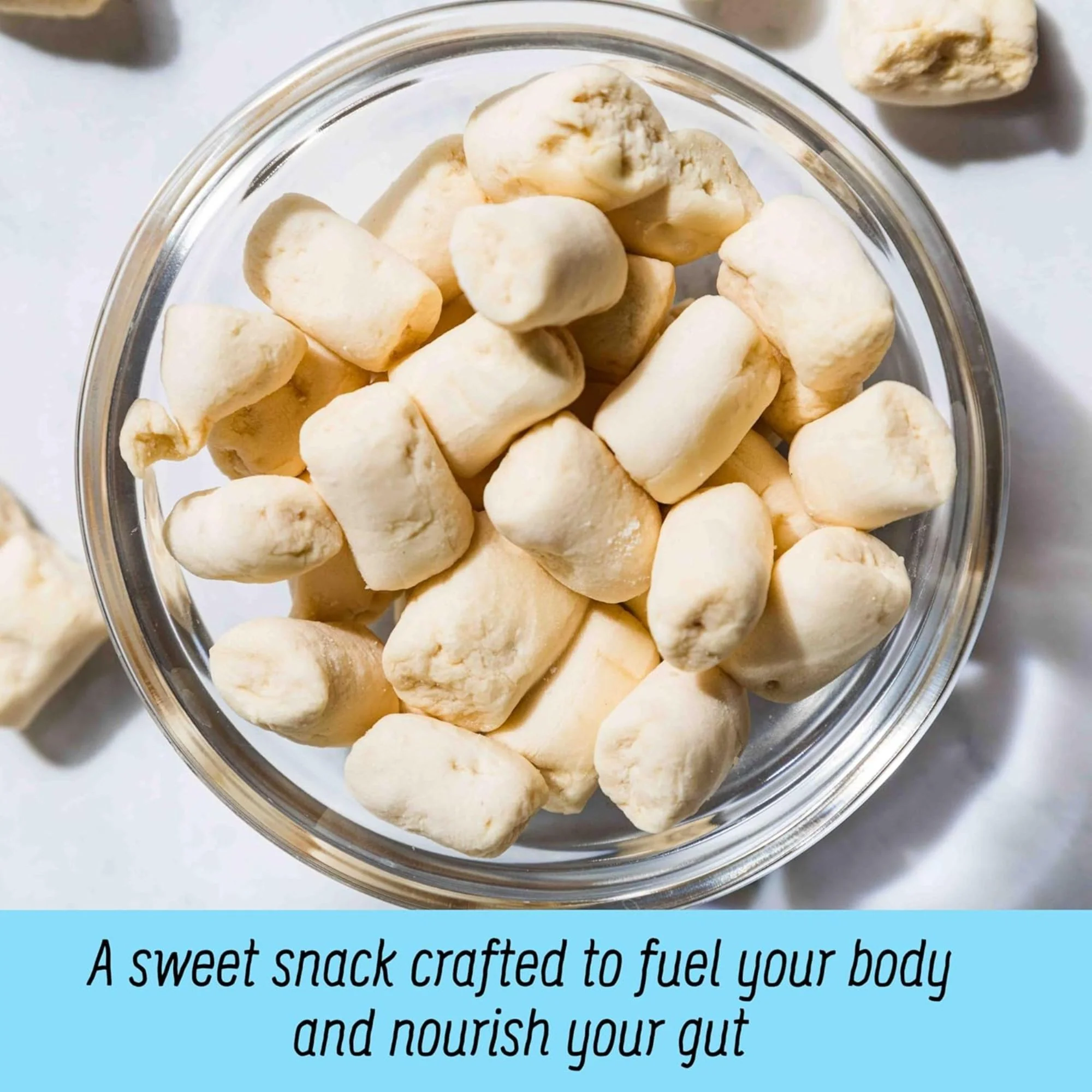 Know Brainer Max Honey Mallow Bold Blueberry Mini Marshmallows - miodowo-jagodowe mini pianki proteinowe z kolaganem i MCT - Image 4