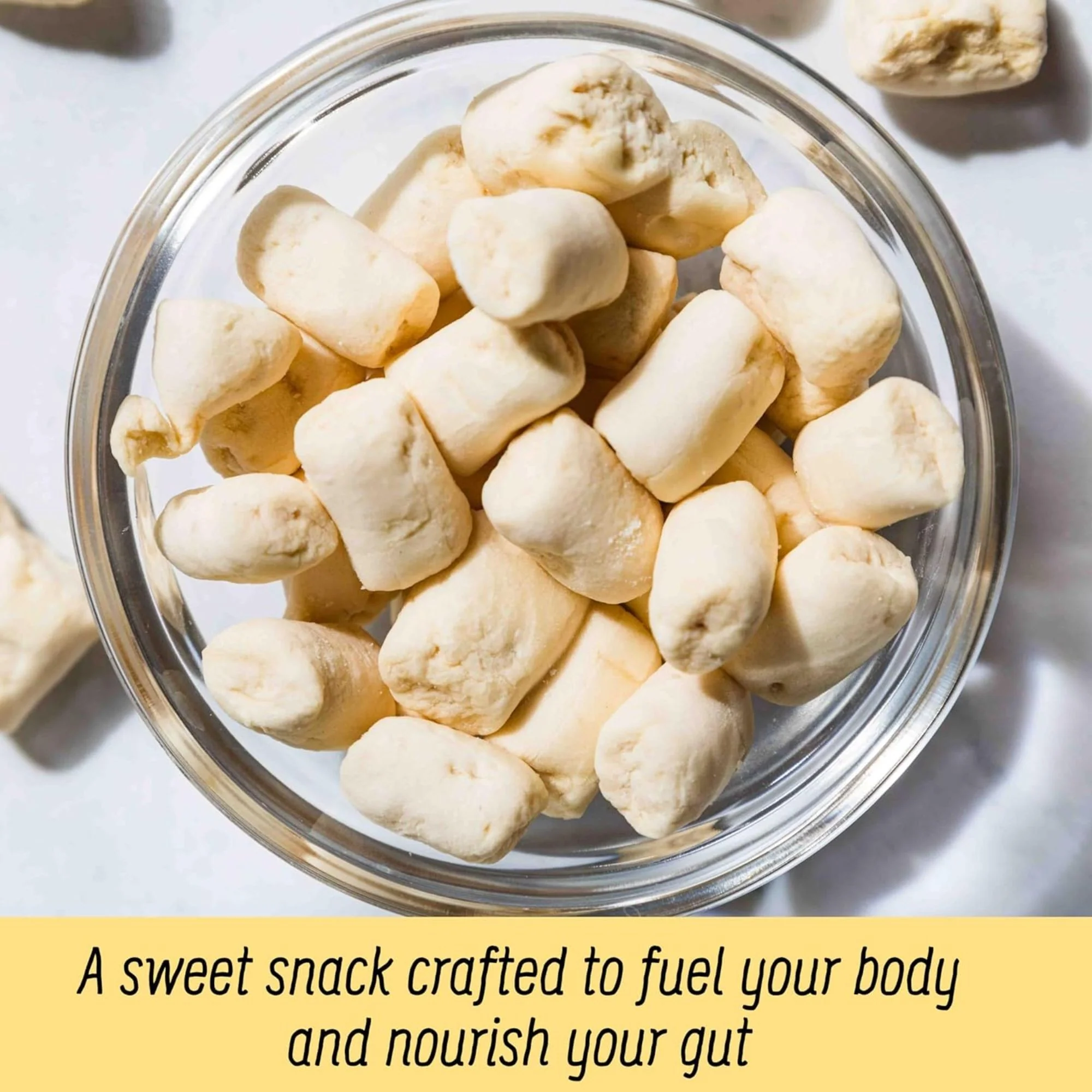 Know Brainer Max Honey Mallow Very Vanilla Mini Marshmallows - miodowe mini pianki proteinowe z koleganem i MCT - Image 3