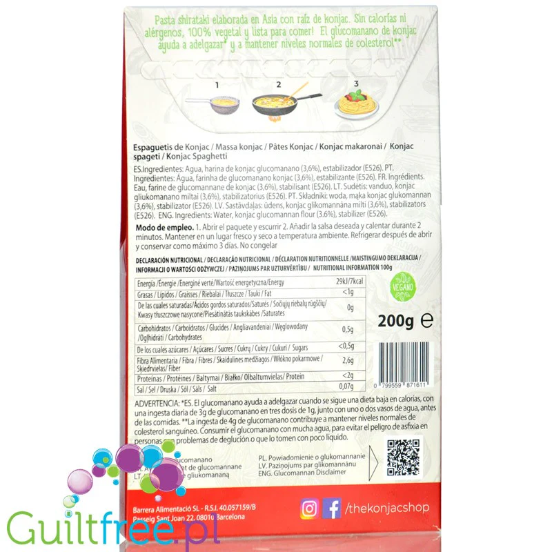 Konjac Shop Espaguetis - makaron konjak spaghetti 7kcal - Image 2
