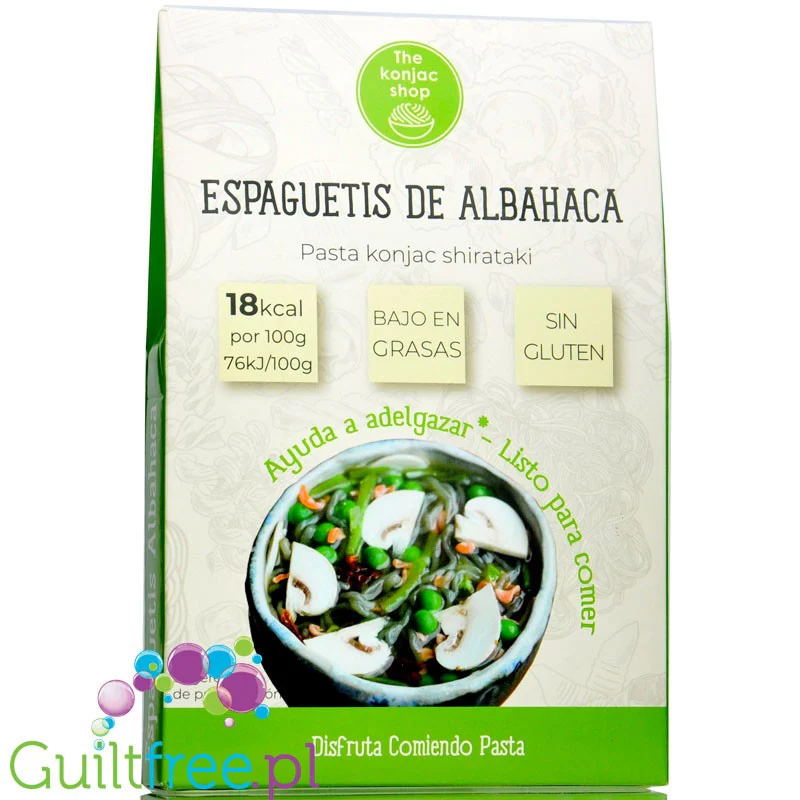 Konjac Shop Basil Konjac Spaghetti - bazyliowy makaron konjak shirataki 18kcal