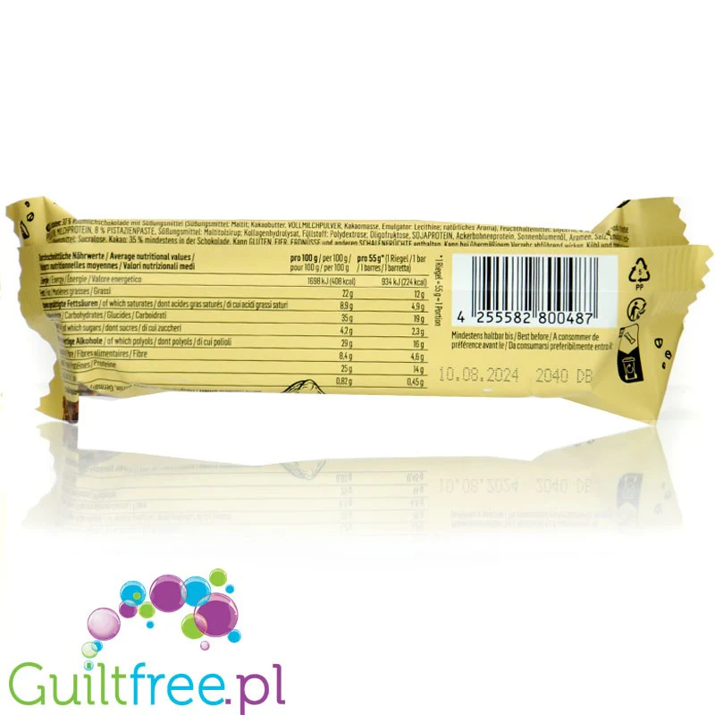 KoRo Protein Bar Deluxe Pistachio Butter - wyrafinowany baton proteinowy z masłem pistacjowym - Image 2