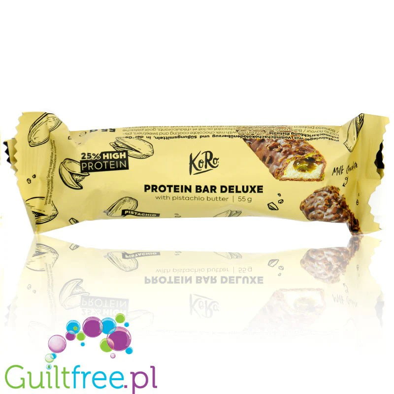 KoRo Protein Bar Deluxe Pistachio Butter - wyrafinowany baton proteinowy z masłem pistacjowym - Image 3