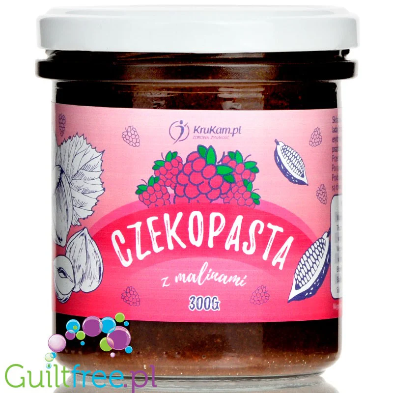 Krukam Czekopasta z Malinami - kakaowa pasta laskowa z malinami bez dodatku cukru - Image 2