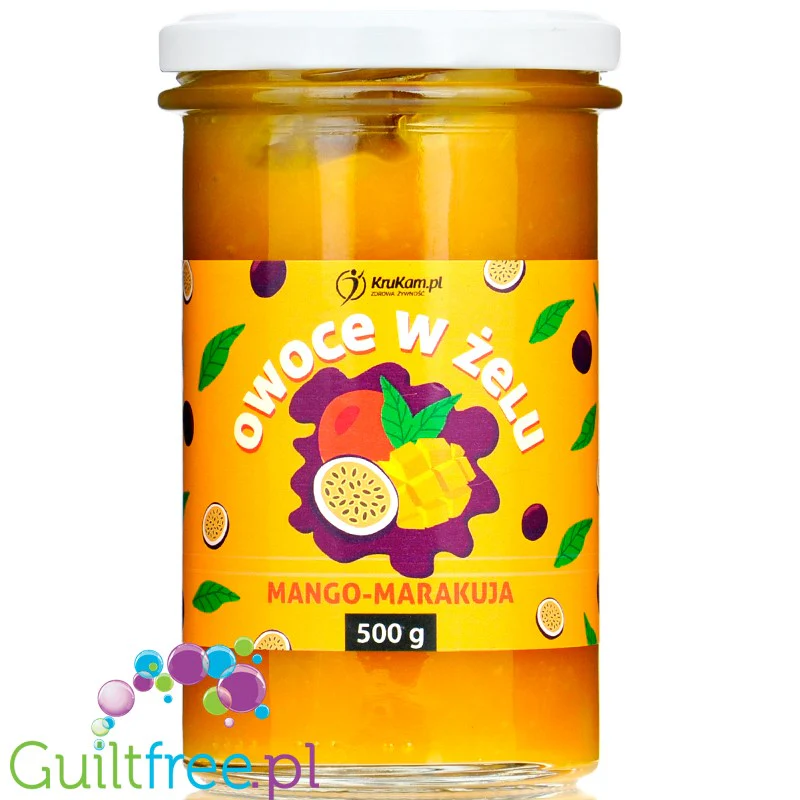 Krukam Frużelina Mango-Marakuja, owoce w żelu bez dodatku cukru, 500g