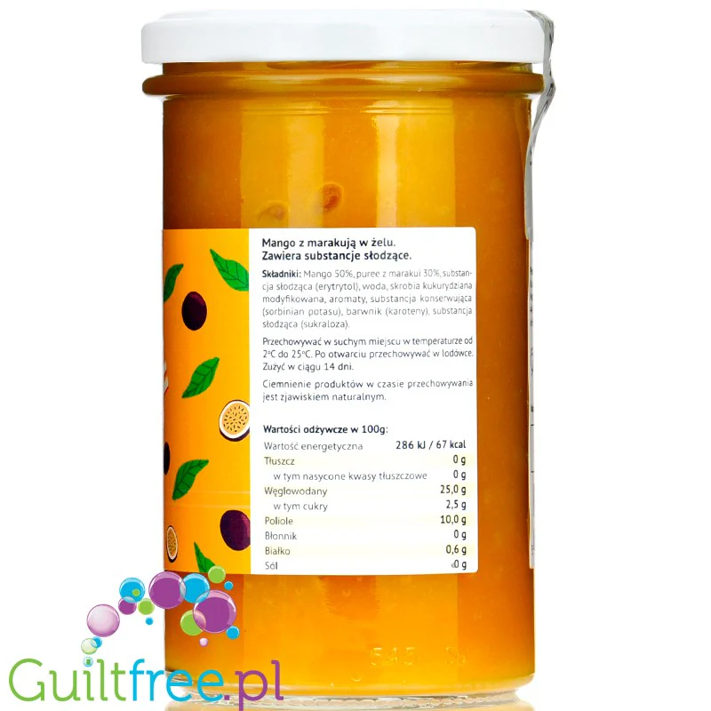Krukam Frużelina Mango-Marakuja, owoce w żelu bez dodatku cukru, 500g - Image 2
