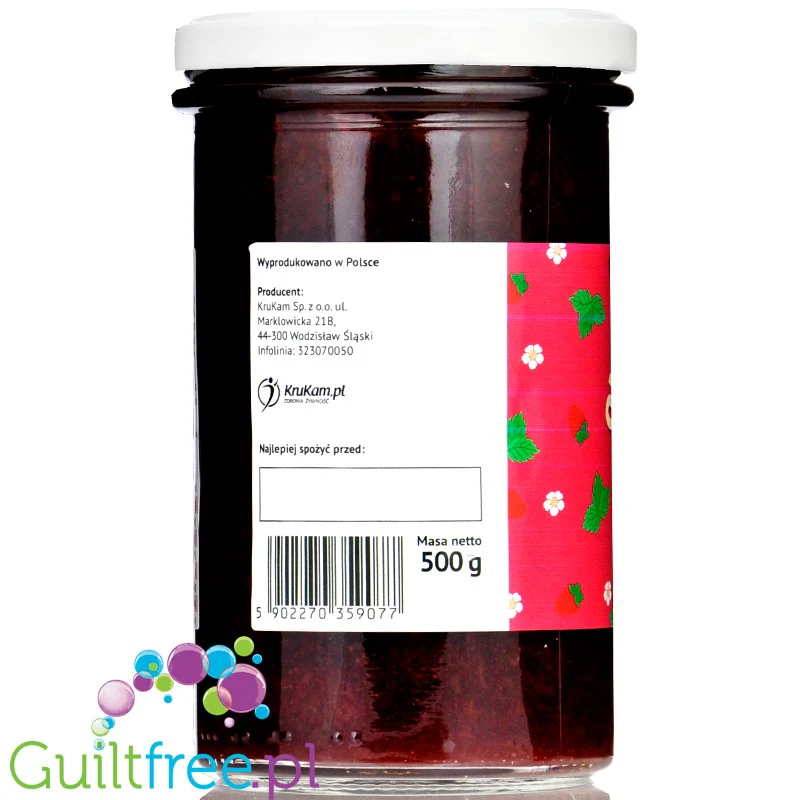 Krukam Frużelina Truskawka, owoce w żelu bez dodatku cukru, 500g - Image 2