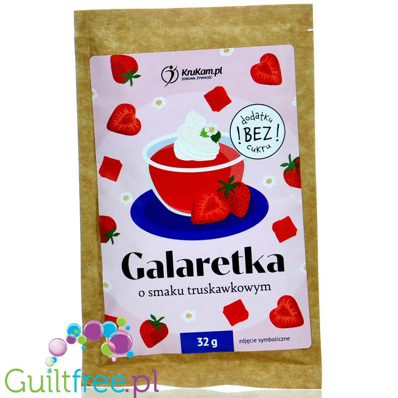 Krukam Galaretka Truskawka, galaretka bez cukru 28kcal w porcji