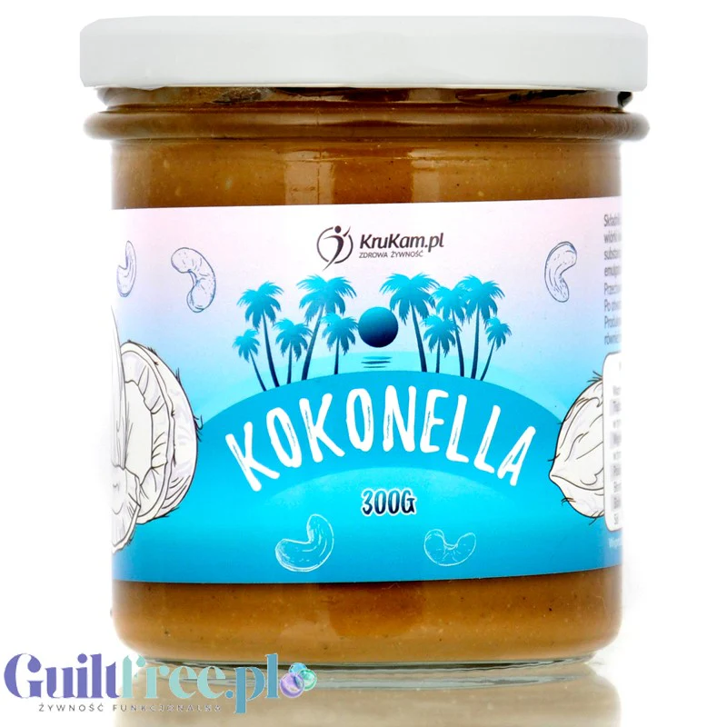 Krukam Kokonella - kakaowa pasta nerkowcowa z kokosem bez dodatku cukru
