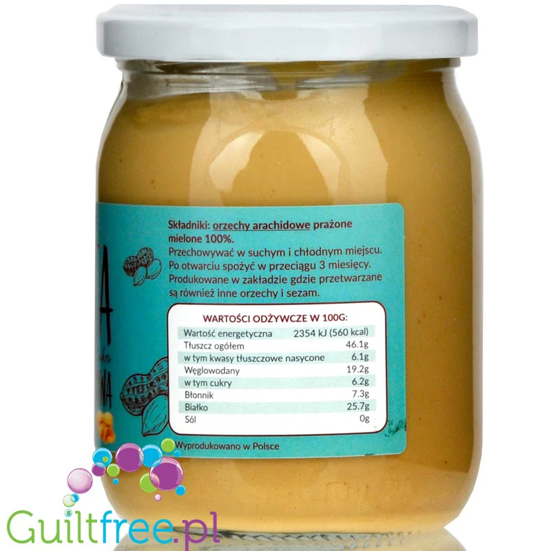 Krukam Masło Orzechowe pasta arachidowa 100% 0,5kg - Image 3