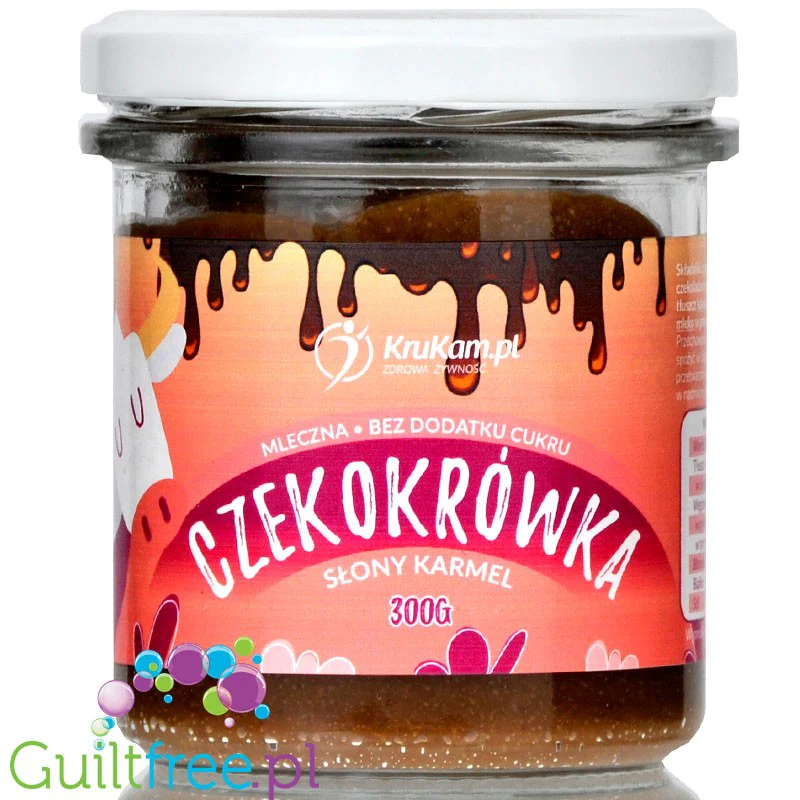 Krukam Mleczna Czekokrówka Słony Karmel, pasta orzechowo-daktylowa bez dodatku cukru - Image 2