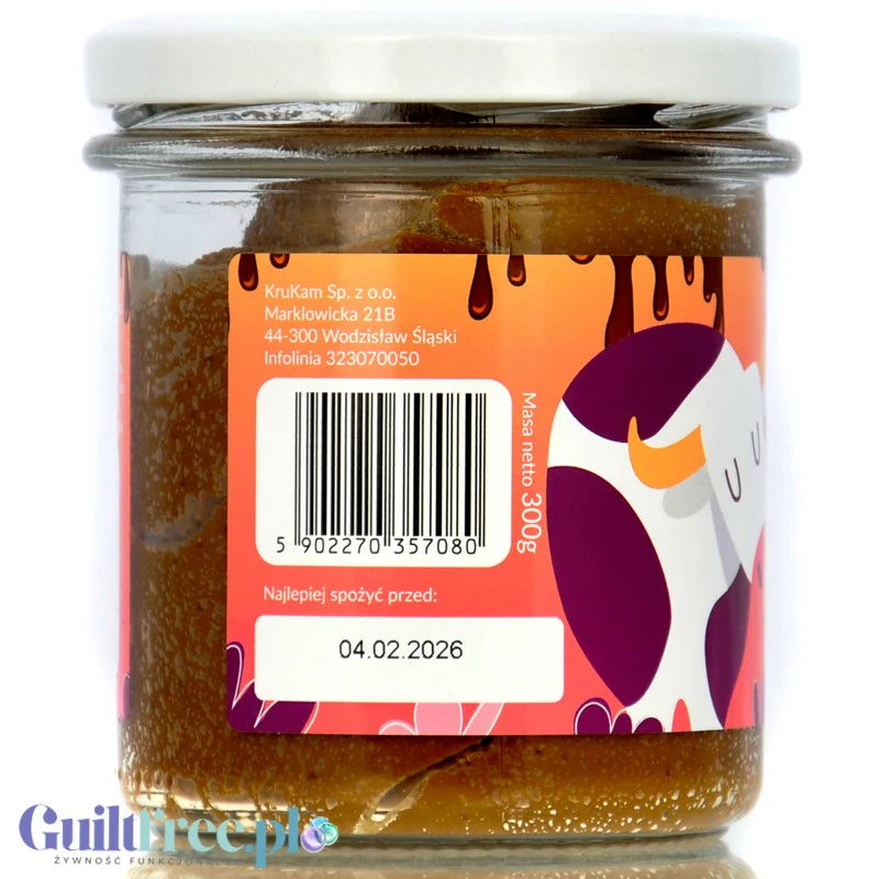 Krukam Mleczna Czekokrówka Słony Karmel, pasta orzechowo-daktylowa bez dodatku cukru - Image 4