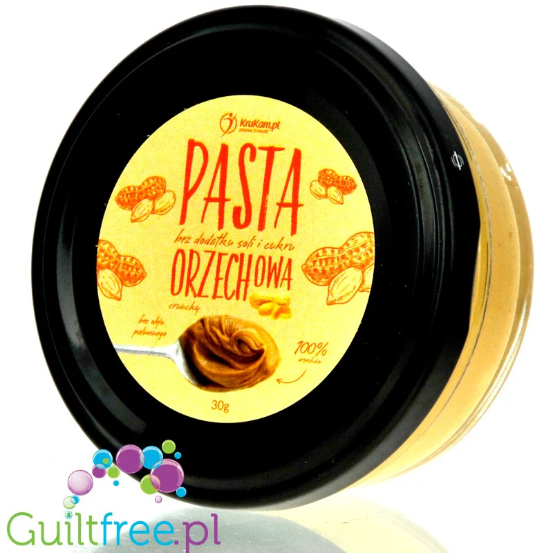Krukam Pasta Arachidowa Crunchy mini 30g - miazga z orzechów ziemnych 100%