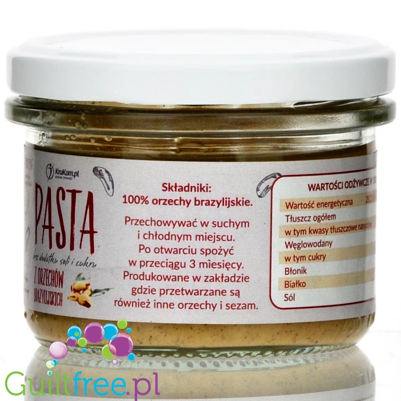 Krukam Pasta z orzechów brazylijskich 100% bez soli i cukru - Image 3