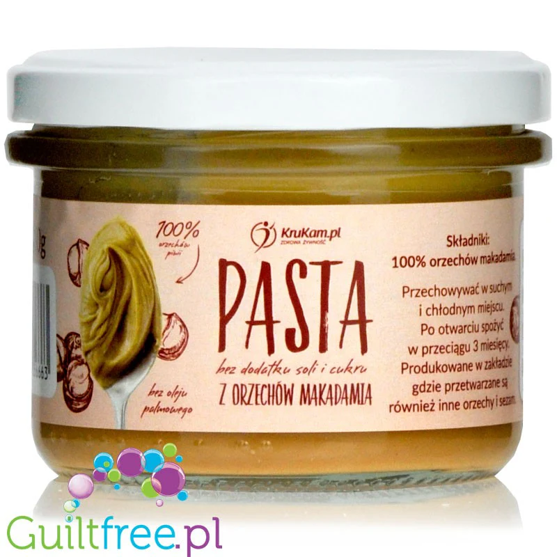 Krukam Pasta z prażonych orzechów macadamia 100%
