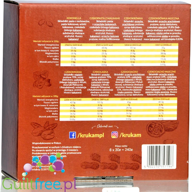 Krukam Sampler Box - zestaw past Czekoladowy Mix 8 x 30 g - Image 2