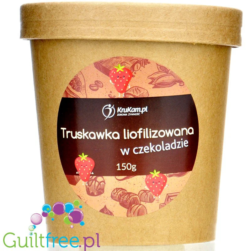 Krukam truskawka liofilizowana w czekoladzie 60% bez dodatku cukru słodzonej erytrolem