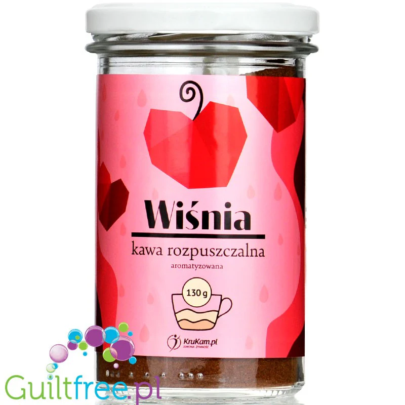 Krukam Wiśnia - aromatyzowana kawa rozpuszczalna bez cukru