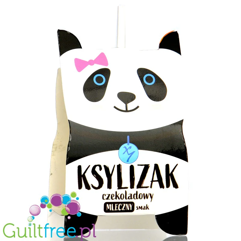 Ksy-lizak Panda, bezglutenowy czekoladowy lizak bez dodatku cukru