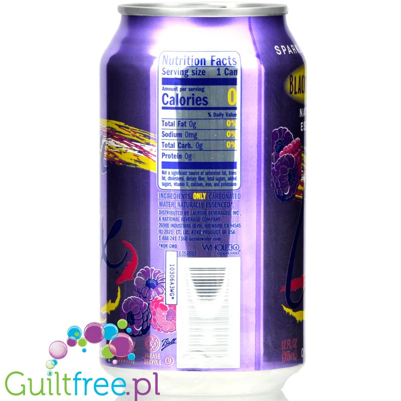 La Croix Black Razzberry - naturalna woda smakowa bez cukru i bez słodzików - Image 2