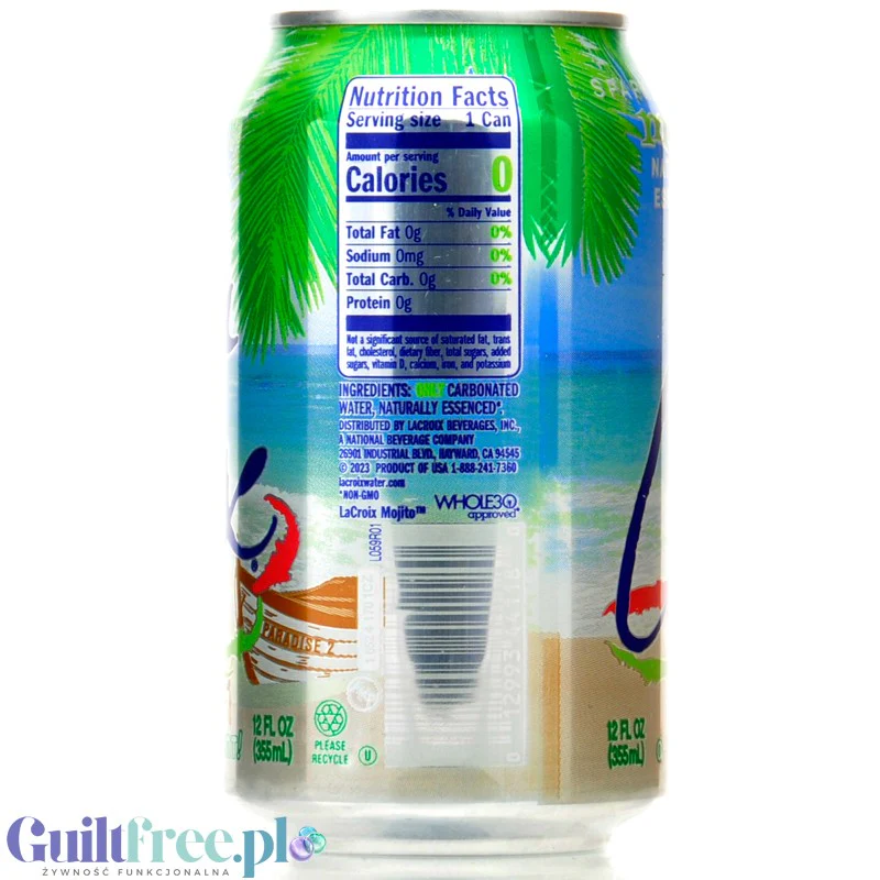 La Croix Mojito - naturalna woda smakowa bez cukru i bez słodzików z esencją Limonki i Mięty - Image 2