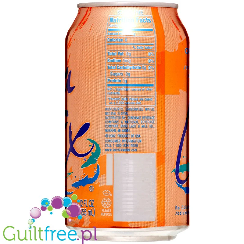 La Croix Orange Sparkling Water - woda naturalnie aromatyzowana bez cukru i bez słodzików - Image 2